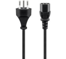 Goobay | Power supply cord, Switzerland | 93617 | Black Swiss male (type J, SEV 1011) | Device socket C13 (IEC connection) 93617 | 4040849936173