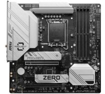 MSI B760M PROJECT ZERO | Processor family Intel | Processor socket LGA1700 | DDR5 | Supported hard disk drive interfaces SATA, M.2 | Number of SATA connectors 4 B760M PROJECT ZERO | 4711377143660