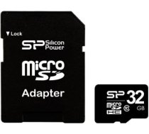 Atmiņas karte 32 GB, MicroSDHC, Flash memory class 10, SD adapter, Melna SP032GBSTH010V10SP | 4712702625905