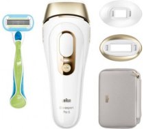 Braun Epilator | PL5152 Silk-expert Pro 5 | Bulb lifetime (flashes) 400.000 | Number of power levels 10 | Gold/White PL5152 | 7500435238366