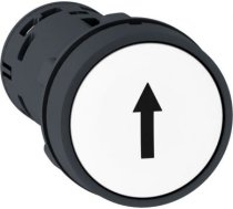 Push button, Harmony XB7, round white flush, 22mm, spring return, 1NO + 1NC, black marked up arrow XB7NA15341 | 3606480469848