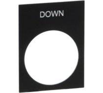 Marked legend, Harmony XAC, nameplate, 30 x 40mm, plastic, black, 22mm push button, white marked DOW ZB2BY2308 | 3389110614923