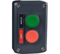 Complete control station, Harmony XALD, XALK, dark grey, flush push buttons 22mm, green MARCHE 1NO r XALD211H7 | 3389119414173