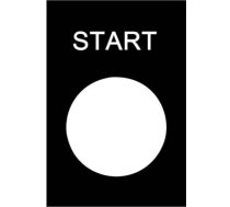 Marked legend, Harmony XAC, nameplate, 30x40mm, plastic, black, 22mm push button, white marked START ZB2BY2303 | 3389110615166