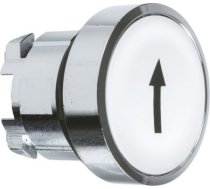 Head for non illuminated push button, Harmony XB4, metal, flush, white, 22mm, spring return, marked ZB4BA334 | 3389110120080