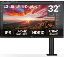LCD Monitor LG 31.5" Panel IPS 3840x2160 16:9 60Hz 5 ms Speakers Swivel Pivot Height adjustable Tilt Colour Black 32UN880K-B 32UN880K-B | 8806096227862