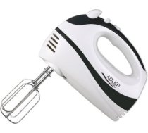 Adler Mixer AD 4205 b Hand Mixer, 300 W, Number of speeds 5, Turbo mode, White/Black AD 4205 B | 5908256831537