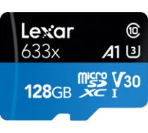 Atmiņas karte High-Performance 633x UHS-I micro SDXC, 128 GB, Class 10, U3, V30, A1, 45 MB/s, 100 MB/s, Melna LSDMI128BB633A | 843367119707