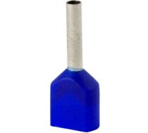 Insulated cable end terminal HI 2x0,5/8-ni, blue, Al/Cu 74.66 | 5907053110654