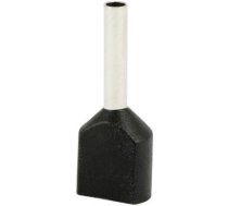 Insulated cable end terminal HI 2x0,5/8-cza, black, Al/Cu 74.76 | 5907053110753