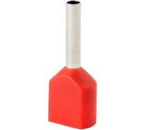 Insulated cable end terminal HI 2x0,5/8-cze, red, Al/Cu 74.86 | 5907053110852