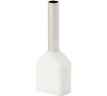Insulated cable end terminal HI 2x0,5/8-bi, white, Al/Cu 74.96 | 5907053110951