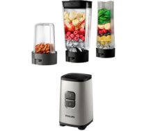 Philips Mini Blender | HR2604/80 Daily Collection | Tabletop | 350 W | Jar material Plastic/Glass | Jar capacity 0.6+0.6 L | Ice crushing | Pearl metal HR2604/80 | 8710103906766