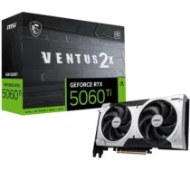 Graphics Card MSI NVIDIA GeForce RTX 5060 Ti 8 GB GDDR7 128 bit PCIE 5.0 16x Dual Slot Fansink 1xHDMI 3xDisplayPort 5060TI8GVENTUS2XOCPL RTX 5060 TI 8G VENTU | 4711377338868