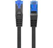 Lanberg | Patchcord Cat.6A S/FTP LSZH CCA Black Fluke Passed | PCF6A-10CC-0050-BK | 0.5 m | Black PCF6A-10CC-0050-BK | 5901969424607
