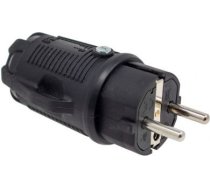 PRO gumijas, melna kontaktdakša 2P+E 16A 250V IP54 PR250BL | 4752255025524