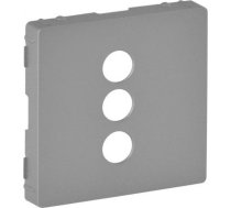 Cover plate Valena Life - triple RCA socket - aluminium 754722 | 3414970475923