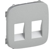 Cover plate Valena Allure - double loudspeaker socket - aluminium 755377 | 3414970459671