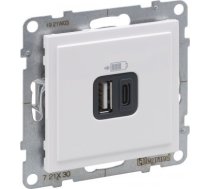SUNO balta rozete USB Type A + C 721130 | 3414972040105