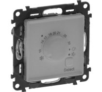 Cover plate Valena Life - electronic room thermostat - with mechanism - alu 752333 | 3414970541000