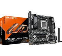 Gigabyte B840M DS3H WIFI6 (rev. 1.1) | Processor family AMD | Processor socket AM5 | DDR5 | Supported hard disk drive interfaces SATA, M.2 | Number of SATA connectors 4 B840M DS3H WF6 | 4719331874667