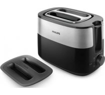 Philips | Toaster | HD2517/90 Daily Collection | Power 830 W | Number of slots 2 | Housing material Plastic | Black/Stainless Steel HD2517/90 | 8720389013744