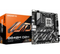 Gigabyte B840M D2H | Processor family AMD | Processor socket AM5 | DDR5 | Supported hard disk drive interfaces SATA, M.2 | Number of SATA connectors 4 B840M D2H | 4719331868116