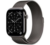 Apple Watch Series 11 GPS + Cellular 46mm Slate Titanium Case with Slate Milanese Loop - M/L | Apple MFD44ET/A | 195950479454