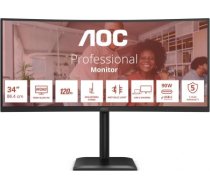 LCD Monitor AOC 34 " 3440 x 1440 pixels UltraWide Quad HD Native aspect ratio 21:9 LCD Curved CU34E4CV CU34E4CV | 4038986112864