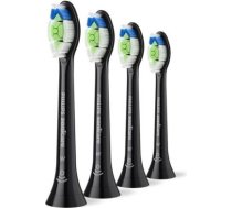 Zobu birstes uzgalis Sonicare Optimal White melns, 4gab. HX6064/88 | 8720689035064