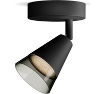 Griestu/sienas virziena gaismeklis Cleft, GU10, 1x5W, IP20, melns 929004108501 | 8720169299979