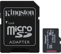 Atmiņas karte UHS-I 16 GB, microSDHC/SDXC Industrial Card, Class 10, UHS-I, U3, V30, A1, SD Adapter, Melna SDCIT2/16GB | 740617321104
