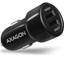 Auto telefona lādētājs 2xUSB-A, 24W, melns PWC-5V5 | 8595247904355