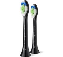Zobu birstes uzgalis Sonicare Optimal White, melns 2gab. HX6062/88 | 8720689035217