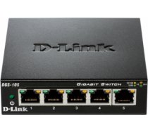 D-Link | Ethernet Switch | DGS-105/E | Unmanaged | Desktop | Gigabit Ethernet (copper) ports quantity 5 | 60 month(s) DGS-105/E | 790069368226