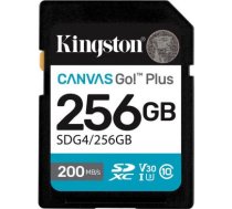 Kingston | Canvas Go! Plus | 256 GB | SD | Flash memory class Class 10, UHS-I, U3, V30 SDG4/256GB | 740617347739