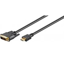 Goobay | DVI-D/HDMI cable, gold-plated | DVI-D male Single-Link (18+1 pin) | HDMI male (type A) | HDMI to DVI-D | 1.5 m 51881 | 4040849518812
