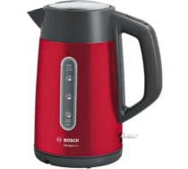 Elektro tējkanna DesignLine Electric, 2400 W, 1.7 L, Nerūsējošais tērauds, Sarkans/Melns TWK4P434 | 4242005188277