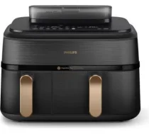 Philips Dual Steam Air Fryer | NA552/00 5000 Series | Power 2750 W | Capacity 9 L | RapidAir Plus | Black NA552/00 | 8720389049286