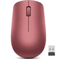 Lenovo 530 Wireless mouse, 2.4 GHz Wireless via Na no USB, Cherry Red GY50Z18990 | 195042086287