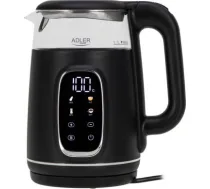 Adler Kettle with LED Display | AD 1305 | Electric | 2200 W | 1.7 L | Plastic | 360° rotational base | Black/Silver AD 1305BS | 5905575907783