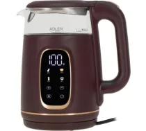 Adler Kettle with LED Display | AD 1305 | Electric | 2200 W | 1.7 L | Plastic | 360° rotational base | Burgundy AD 1305B | 5905575907882