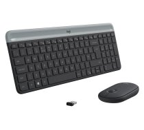 LOGITECH MK470 keyboard Mouse included USB QWERTY US International Graphite 920-009204 Klaviatūra+pele