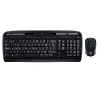 LOGITECH Wireless Combo MK330 keyboard Mouse included USB QWERTY US International Black 920-003989 Klaviatūra+pele