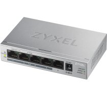 ZYXEL Zyxel GS1005HP Unmanaged Gigabit Ethernet (10/100/1000) Power over Ethernet (PoE) Silver GS1005HP-EU0101F Komutators