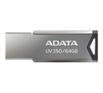 ADATA Flash Drive UV350 64GB USB 3.2 AUV350-64G-RBK USB Flash atmiņa