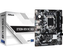 ASROCK B760M-HDV/M.2 D4 Intel B760 LGA 1700 micro ATX B760M-HDV/M.2 D4 Mātesplate