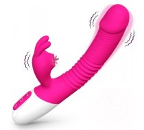 boss of toys wibrator silicone vibrator usb 7 powerful licking and thrusting modes