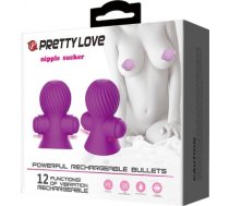 lybaile pretty love vibrating nipple suckers purple