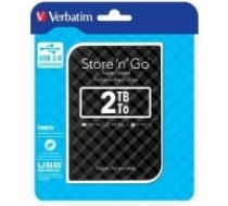 External HDD Verbatim Store & Go GEN 2, 2.5inch, 2TB, USB 3.0, Black (53195)